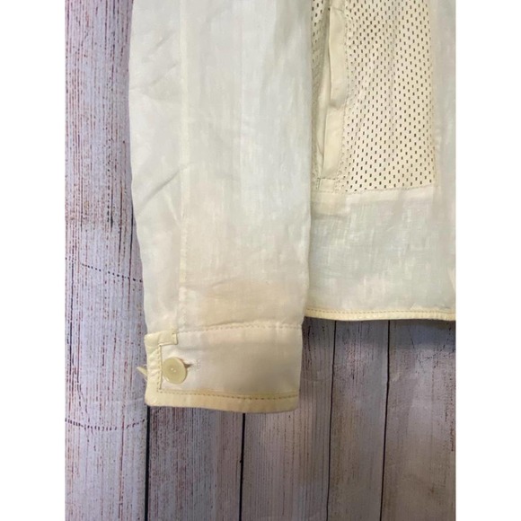 TORRAS LASER CUT LEATHER TRIM BEIGE LINEN MEN'S JACKET 42 - Picture 6 of 8